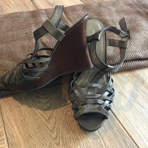 Strappy wedge sandals